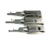 TPM GO Locksmith Supply SS001 SS002 y SS003 - Decodificador 2 en 1 y herramientas de selección para cerradura de ranura en S, candado de puerta para familia