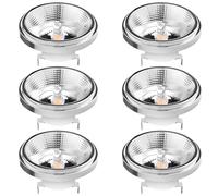 TPMAFF 6-Pack AR111 Bombilla G53 Reflector Luz de inundación 12 vatios COB 1200 lúmenes (Equivalente a halógeno de 100 W) AC/DC 12 V Foco de bajo Voltaje no Regulable