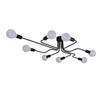 TPMAFF Luz de Techo Montaje semiempotrado, lámpara de Techo Interior de 8 Luces en Acabado Negro, lámpara de Techo Industrial Retro