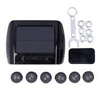 TPMS con energía solar Klanata con 6 sensores externos de monitoreo de presión de neumáticos inalámbricos para camionetas y