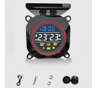 TPMS integral para motocicleta con alertas reales y construcción resistente a la intemperie para mayor seguridad (rojo)