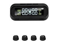 Tpms Monitor de Alarma presión neumáticos Coche con energía Solar, Sistema Seguridad automático, Pantalla Digital, 4 sensores inalámbricos(K04-External Sensor)
