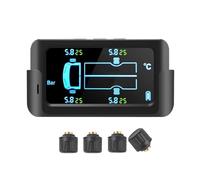 Tpms Sistema de monitoreo de presión de neumáticos for camiones con 4 sensores Diagnóstico de neumáticos Computadora a bordo Remolque Autobús Furgoneta Casa rodante Accesorios for automóviles Medidor