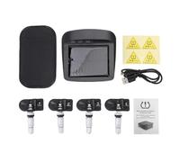 TPMS solar, de monitoreo de presión de neumáticos con 4 sensores con pantalla en tiempo real para automóviles, SUV, monovolúmenes, monitoreo de presión de temperatura y sensor