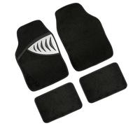 Tppetini Coche Universales IN Moquette Set 4 Piezas Antideslizante Negros Aptos