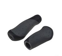 Tpr - Puños de goma para manillar de bicicleta con absorción de impactos para barras de 22,2 mm, reposamanos ergonómicos antideslizantes para bicicletas de montaña, color negro, par largo y corto