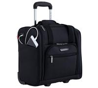 TPRC Smart Under Seat Carry-On Luggage with USB Charging Port, Black, Underseater 15-Inch