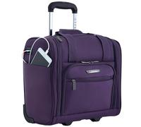 TPRC Smart Under Seat Carry-On Luggage with USB Charging Port, Purple, Underseater 15-Inch