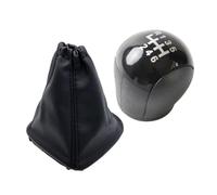 TPSOBRU Palanca Cambios Coche para Ford para Transit para Van MK7 2006-2013 5/6 Velocidad Perilla Cambio Marchas Manual Collar Bota Cuero Cubierta Perilla Palanca(6 Speed Combo)