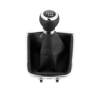 TPSOBRU Palanca Cambios Coche para VW para Tiguan para Sharan para Golf para Plus 2005 2016 Manual 5 6 Perilla Cambio Velocidad con Cubierta Bota Negra Cubierta Perilla Palanca(6Speed)
