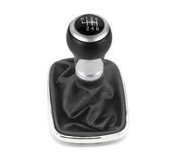 TPSOBRU Perilla Cambio Marchas Coche Para VW 1999-2004 Para Golf IV MK4 GTI R32 Para Bora Para Jetta MT 12mm Palanca Gaitor Funda Pomo Cambio Marchas 5/6 Velocidades(Black Line-6 Speed)