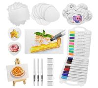 TPTGIAR 3D Magic Puffy Paint: Kit de pintura mágica con textura 3D con 18 lápices de colores, juego de pintura para niños con 3 pinceles de escritura (pequeño, mediano y grande), 30 cadenas de perlas