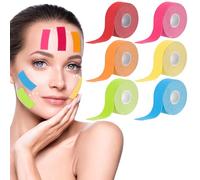 TPTGIAR 6 unidades de cinta facial antiarrugas, 2,5 cm × 5 m, cinta de elevación facial, parches antiarrugas recortables para reafirmar la piel