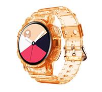 TPU Watchband +Case for Galaxy Active 2 40mm Sport Straps Transparent Full Cover Correa Watch Active2 Bracelet (Color : Gray, Size : Active 2 40mm)