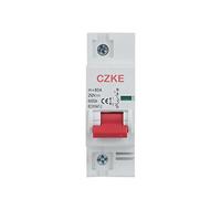 TPUOTI 1P 2P MCB 27 mm Disyuntor en miniatura 1A-80A/100A/125A 6000kA Capacidad de rotura (Color: 1P, Tamaño: 125A)