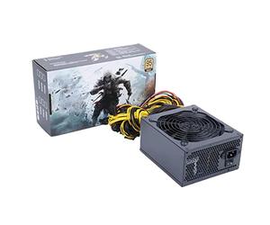 TPUOTI 2000W 2400W 2600W 180V-260V ATX ETH Bitcoin Mining Fuente de alimentación 95% de eficiencia Soporte 8 tarjetas de visualización GPU para BTC Bitcoin Miner (2400W 220V)