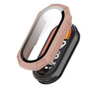 TPUOTI Case Glass For Xiaomi Mi Band 9 Anti Scratch Protective Cover All-around PC Screen Protector Bumper For Mi Band 9 Cover Shell watch Case(Pink-1)