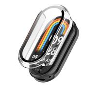 TPUOTI Case Glass For Xiaomi Mi Band 9 Anti Scratch Protective Cover All-around PC Screen Protector Bumper For Mi Band 9 Cover Shell watch Case(Transparent-2)