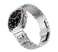 TPUOTI Correa de acero inoxidable de lujo para Samsung Galaxy Watch Ultra, banda de conector de Metal sin huecos de 47mm para pulsera GALAXY WATCH 47 ULTRA(Silver)