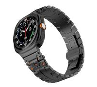 TPUOTI Correa de acero inoxidable de lujo para Samsung Galaxy Watch Ultra, banda de conector de Metal sin huecos de 47mm para pulsera GALAXY WATCH 47 ULTRA(Black)