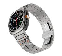 TPUOTI Correa de acero inoxidable de lujo para Samsung Galaxy Watch Ultra, banda de conector de Metal sin huecos de 47mm para pulsera GALAXY WATCH 47 ULTRA(Titanium)