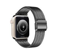 TPUOTI Correa de acero inoxidable para Apple Watch Band Ultra 2 49mm 44mm 45mm 41mm 42mm 40mm S10 46mm 42mm Pulsera de metal para Iwatch Series 10 9 8 7 6 SE 5 4 Correas de reloj(Black,S10 42mm)