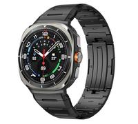 TPUOTI Correa de acero inoxidable para Samsung Galaxy Watch Ultra 47mm Correa de Metal de lujo Correa para GALAXY WATCH 7 ULTRA 47MM correas de reloj(Black)