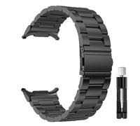 TPUOTI Correa de acero inoxidable para Samsung Galaxy Watch Ultra 47mm, correa de Metal de lujo sin huecos para Galaxy Watch 7 Ultra, pulsera(Black)