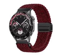 TPUOTI Correa de nailon de 22mm y 20mm para Huawei Watch GT4/Pro 46mm/GT3/GT2 2e, pulsera transpirable para Samsung Watch 6/5/4/3/Gear S3(Graphite red,For other 22mm)