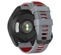 TPUOTI Correa de reloj de 22 mm para Garmin Forerunner 965/Forerunner 955/Forerunner 945/Forerunner 935, bandas de repuesto de silicona suave de 22 mm(Light Gray Red)