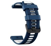 TPUOTI Correa de reloj de 22 mm para Garmin Forerunner 965/Forerunner 955/Forerunner 945/Forerunner 935, bandas de repuesto de silicona suave de 22 mm(Midnight Blue White)