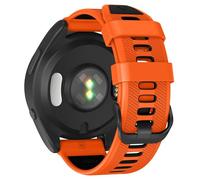 TPUOTI Correa de reloj de 22 mm para Garmin Forerunner 965/Forerunner 955/Forerunner 945/Forerunner 935, bandas de repuesto de silicona suave de 22 mm(Orange Black)