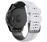TPUOTI Correa de reloj de 22mm para Fenix 5, repuesto de correa deportiva suave de silicona de fácil ajuste para relojes inteligentes Fenix 7/Fenix 5 Plus/Fenix 6/Fenix 6 Pro(White/Black)