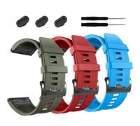 TPUOTI Correa de reloj de 26 mm, para Fenix 7X Pro Epix Pro 51 mm Correa de reloj Fenix 6X Pulsera de silicona Fenix 5X Plus Pulsera inteligente Fenix 6X Pro Descent Mk2i MK3i 51 mm(3pack C)