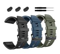TPUOTI Correa de reloj de 26 mm, para Fenix 7X Pro Epix Pro 51 mm Correa de reloj Fenix 6X Pulsera de silicona Fenix 5X Plus Pulsera inteligente Fenix 6X Pro Descent Mk2i MK3i 51 mm(3pack G)