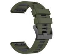 TPUOTI Correa de reloj de 26 mm para Garmin Fenix 7X Pro/ 7X/ 6X/ 6X Pro/ 5X/ 5X Plus/ 3/Fenix 3 HR, correa de silicona suave de ajuste rápido de 26 mm(Army Green Gray)