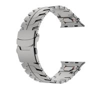 TPUOTI Correa de reloj de acero inoxidable, banda de Metal Explore Iron-Man para Apple Watch Band S10 46mm S10 42mm Ultra 49mm 45mm 44mm(Titanium buckle,42/44mm)