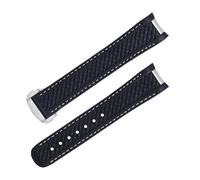 TPUOTI Correa de reloj de goma fluorada de 20mm y 21mm para correa Omega AQUA TERRA 150M AT150, correas de reloj ultraligeras con cierre plegable de 43mm y 41mm(Black 9,21mm)