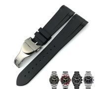 TPUOTI Correa de reloj de silicona de goma, 20mm, 22mm, para Tudor Black Bay 1958 GMT, 41mm, Pelagos, azul, naranja, negro, correa deportiva, herramientas de regalo(Black fold,20mm)