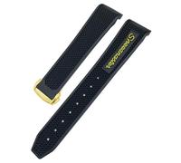 TPUOTI Correa de reloj para 326, pulsera deportiva negra 300, correa de reloj suave de silicona de goma de 19mm, 21mm y 20mm(Yellow golden,19mm)