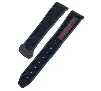 TPUOTI Correa de reloj para 326, pulsera deportiva negra 300, correa de reloj suave de silicona de goma de 19mm, 21mm y 20mm(Red black,19mm)