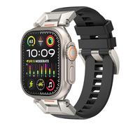 TPUOTI Correa de reloj Para 49mm 46mm 45mm 44mm 42mm Correas de reloj de goma fluorada décima correa FKM impermeable(Black,46mm)