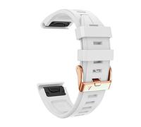 TPUOTI Correa de reloj para Fenix 6S 5S, pulsera de 20mm para Fenix 6s Pro 5s Plus, hebilla de oro rosa, correas de muñeca de repuesto rápido de silicona(White,MK2S)