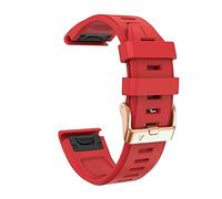 TPUOTI Correa de reloj para Fenix 6S 5S, pulsera de 20mm para Fenix 6s Pro 5s Plus, hebilla de oro rosa, correas de muñeca de repuesto rápido de silicona(Red,Fenix 5S 5S Plus)