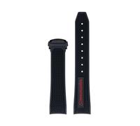 TPUOTI Correa de reloj para Omega 300 AT150 PLANET OCEAN 600, correa de 20mm a 21mm para hombres y mujeres(Black Red 6,20mm)