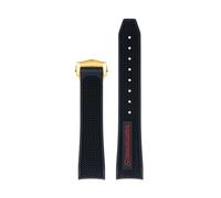 TPUOTI Correa de reloj para Omega 300 AT150 PLANET OCEAN 600, correa de 20mm a 21mm para hombres y mujeres(Black Red 4,21mm)