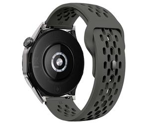 TPUOTI Correa de silicona con orificio de 18mm, 20mm y 22mm para Samsung Galaxy Watch 7 FE 6 5 4 para Huawei GT5 4 3 GT2 pro, pulsera para relojes Garmin Vivoactive4(Dark gray,22mm)