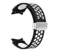 TPUOTI Correa de silicona de 20 mm para Samsung Galaxy Watch 6 Classic 43 47 mm 5Pro 45 mm Breathe No Gaps Reloj con hebilla magnética 7 6 5 4 40 mm 44 mm Correas de reloj(Coal Black,Watch 4 5 6 7)