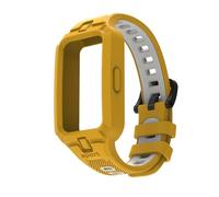 TPUOTI Correa de silicona para Huawei Band 9, 8, 7, 6, pulsera de repuesto para reloj inteligente, correas deportivas transpirables para Huawei Band9(Yellow White,Band 9)