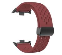 TPUOTI Correa de silicona para Redmi Watch 4/8 Pro Magnetic Buckle Sports Band para Mi Band 8 Pro Correa Correa Accesorios de brazalete transpirables Bandas de reloj(Wine Red,For Redmi Watch 4)